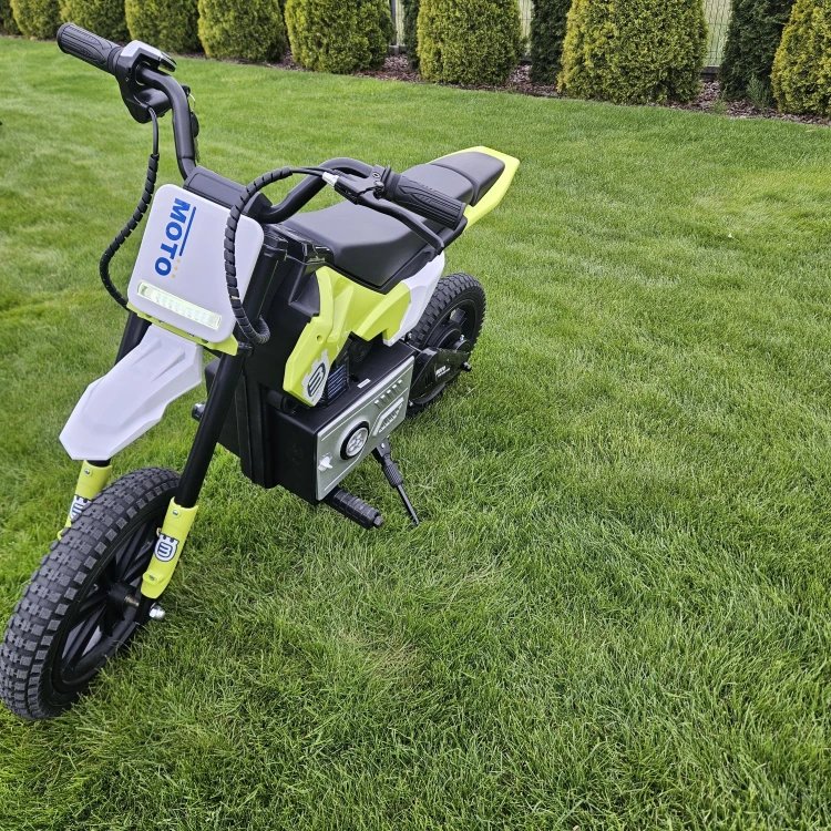 Motor Elektryczny dla Dzieci 24V Cross Enduro  Pompowane Koła  Licznik KM  Miękkie Siedzenie
