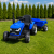 Traktor elektryczny dla dzieci BLUE 10 z przyczepą i automatycznym wywrotem